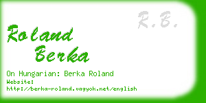 roland berka business card